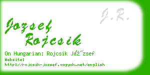 jozsef rojcsik business card